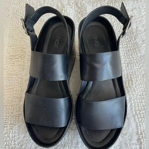 VINCE idalia leather platform sandal